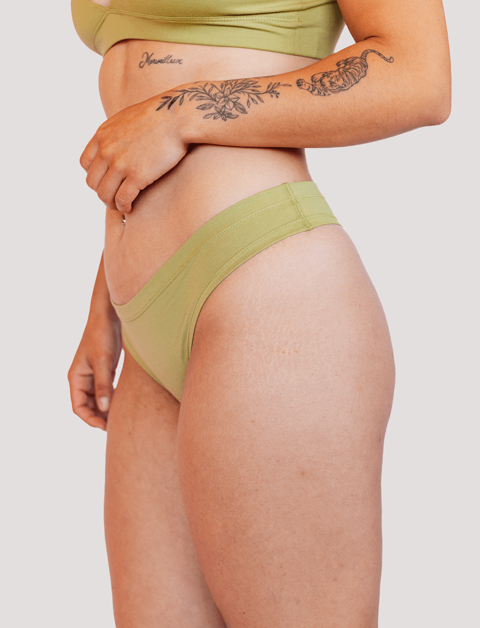 Calzón Algodón - Tanga Pistacho - Ria Underwear
