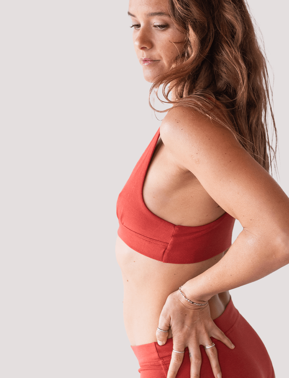 Peto Algodón - Escote en V Ladrillo - Ria Underwear