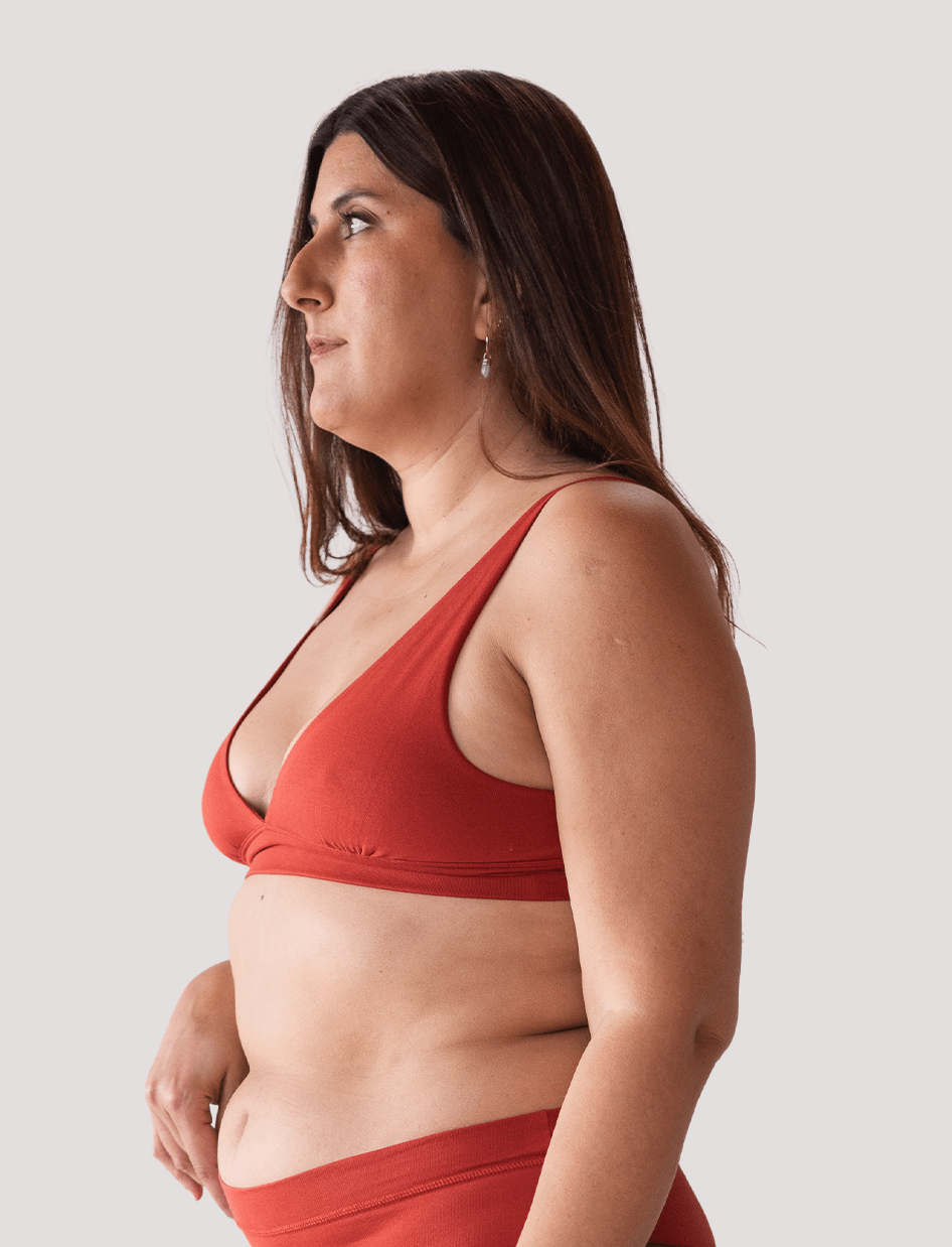 Peto Algodón - Escote en V Ladrillo - Ria Underwear