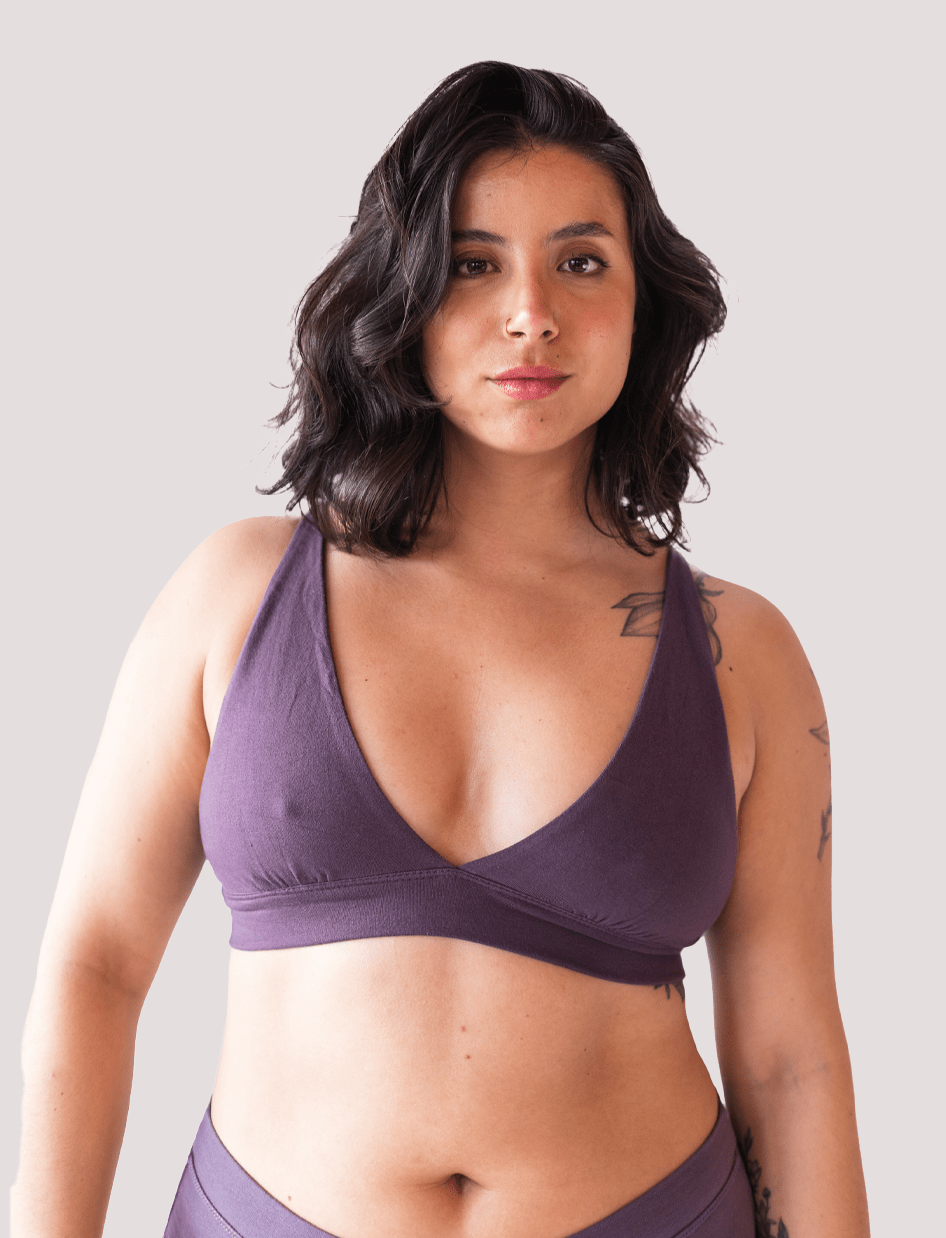 Peto Algodón - Escote en V Malva - Ria Underwear