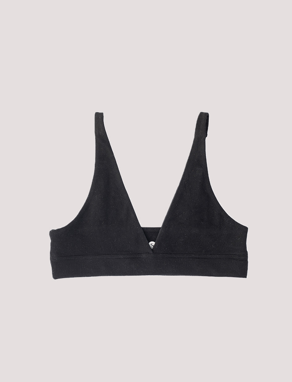 Peto Algodón - Escote en V Negro - Ria Underwear