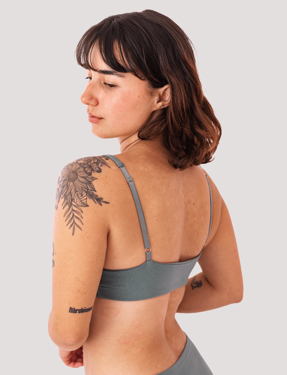 Peto Algodón - Escote en V Verde - Ria Underwear
