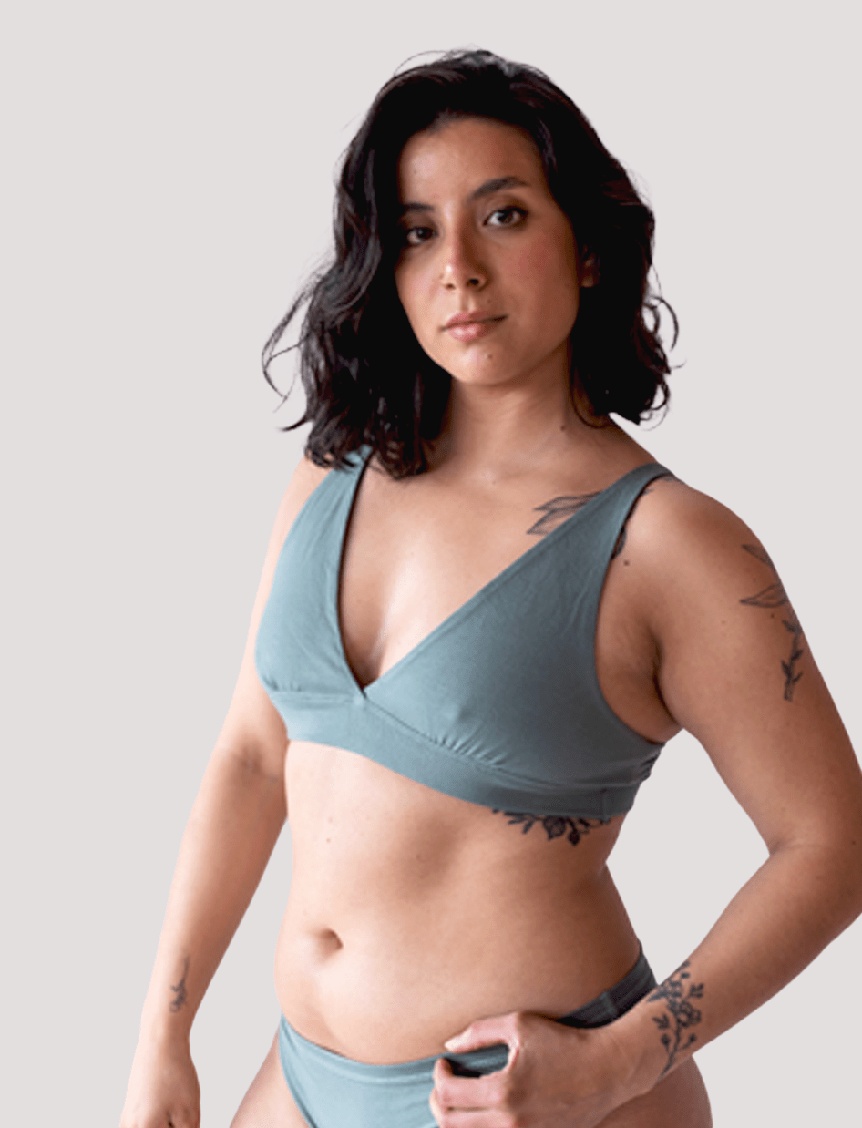 Peto Algodón - Escote en V Verde - Ria Underwear
