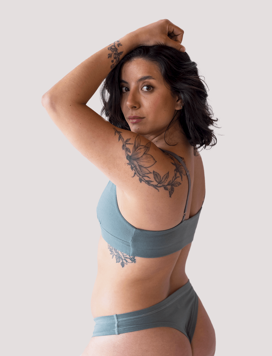 Peto Algodón - Escote en V Verde - Ria Underwear