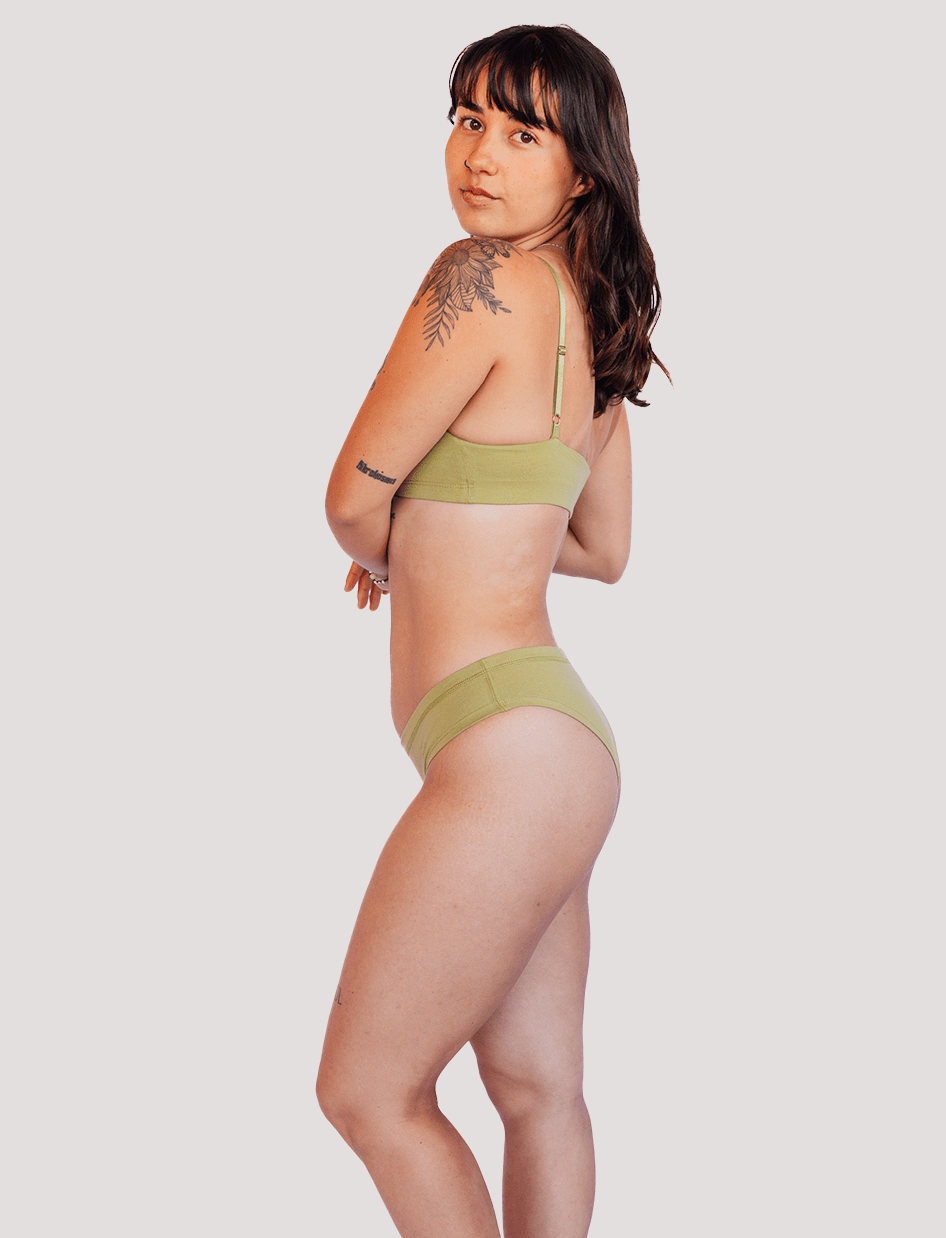 Peto Algodón - Escote recto Pistacho - Ria Underwear