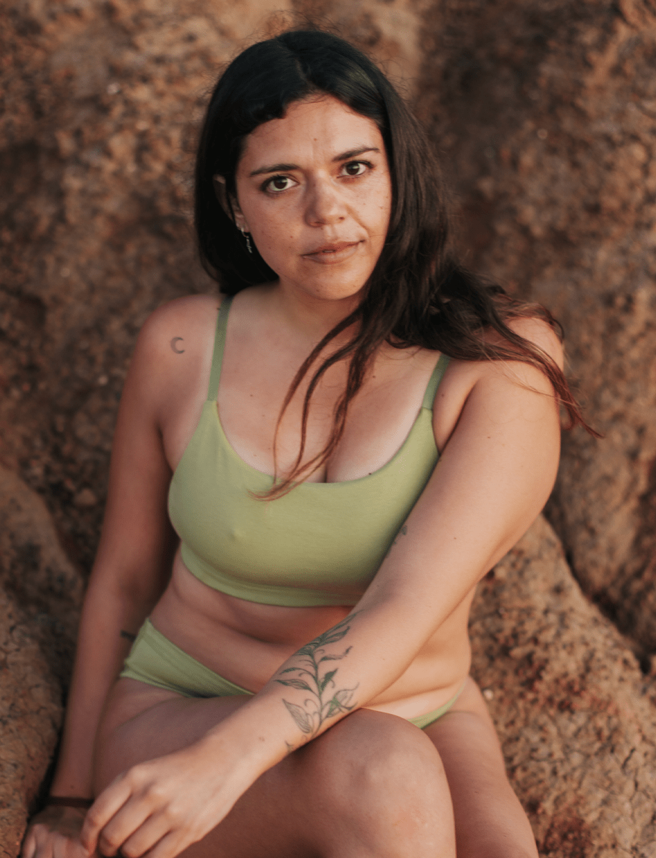 Peto Algodón - Escote recto Pistacho - Ria Underwear