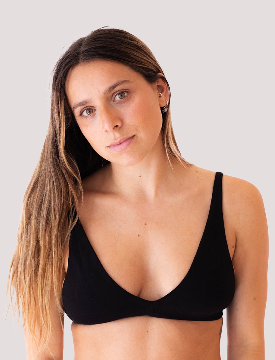 Peto en V Negro - Ria Underwear