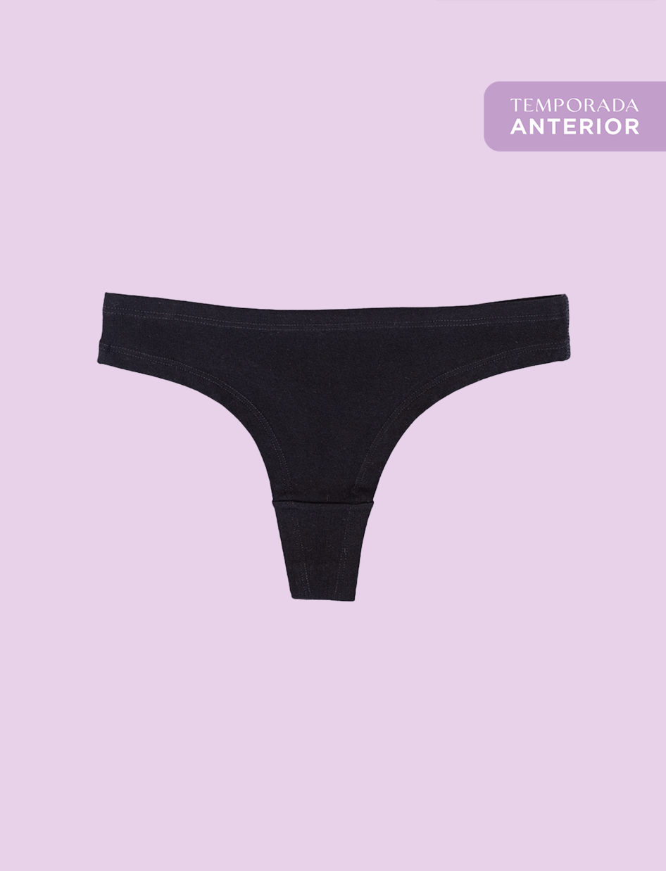 Calzón Algodón - Tanga Negro
