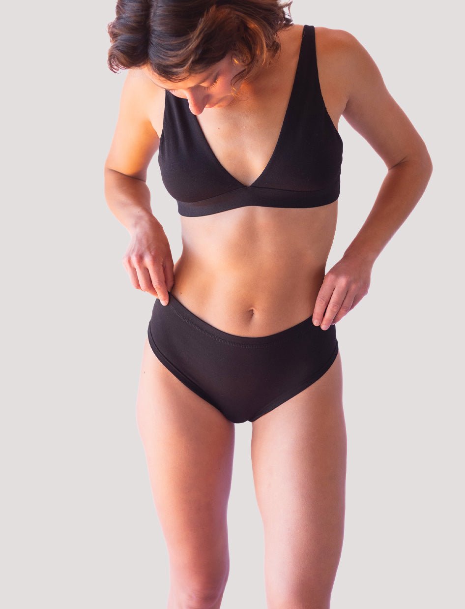 Calzón Algodón - Culotte Negro - Ria Underwear