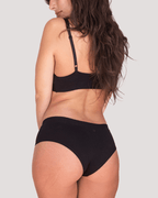Calzón Algodón Orgánico - Short Negro - Ria Underwear