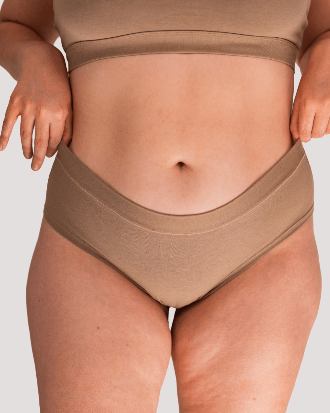 Calzón Algodón Orgánico - Short Taupe - Ria Underwear