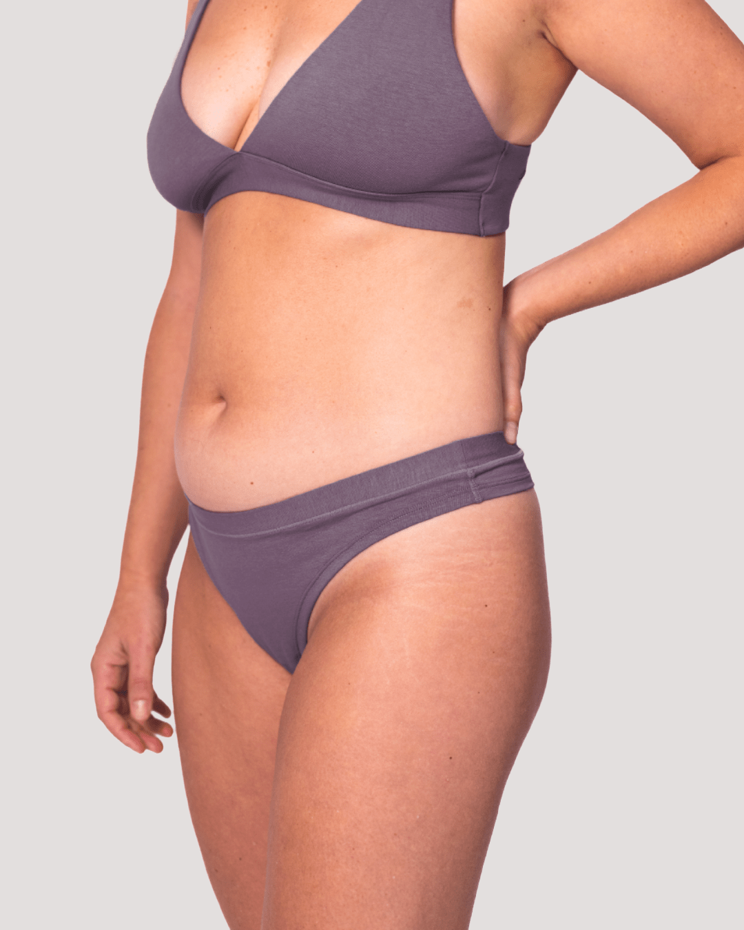 Calzón Algodón Orgánico - Tanga Malva - Ria Underwear