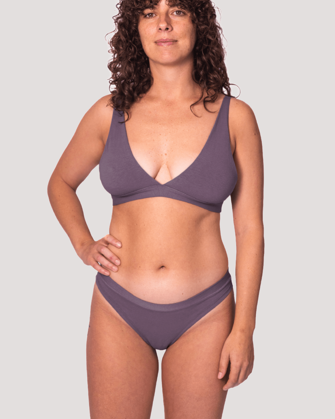 Calzón Algodón Orgánico - Tanga Malva - Ria Underwear