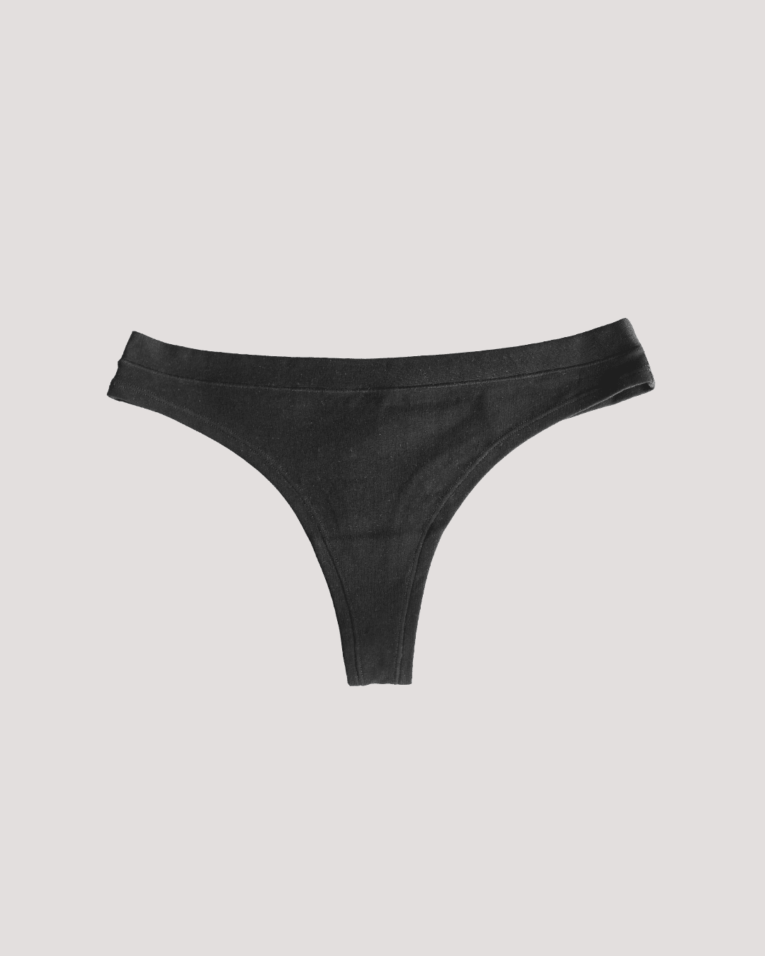 Calzón Algodón Orgánico - Tanga Negro - Ria Underwear
