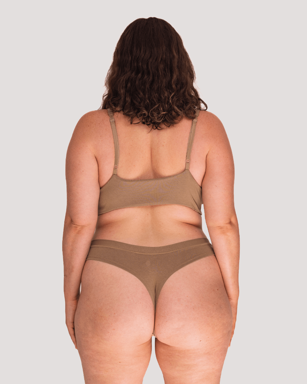 Calzón Algodón Orgánico - Tanga Taupe - Ria Underwear