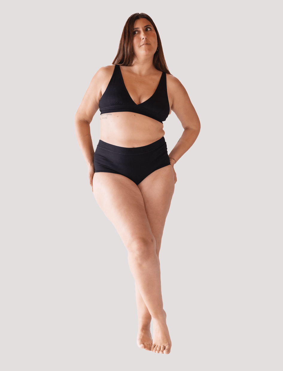 Calzón Algodón - Pantaleta Negro - Ria Underwear