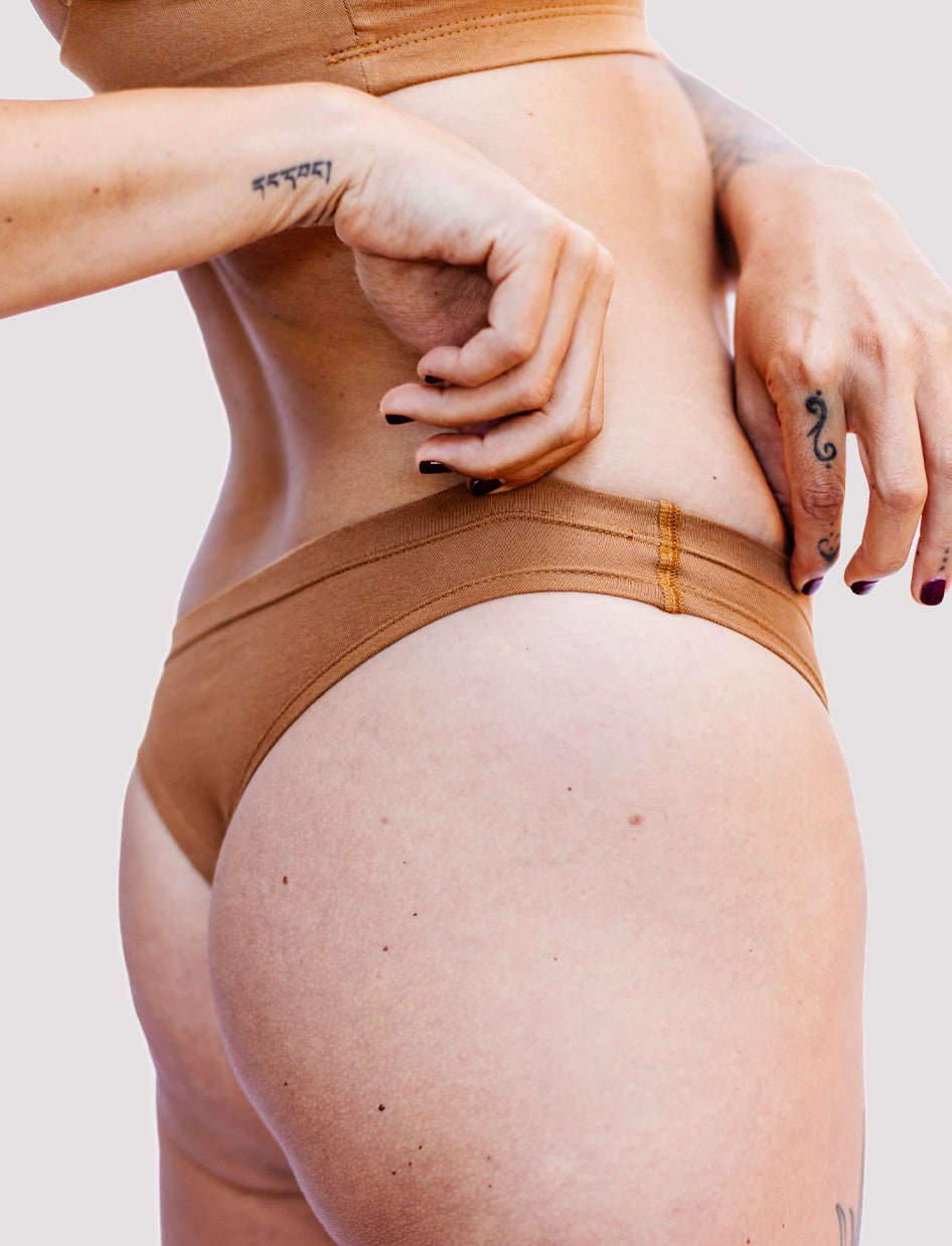 Calzón Algodón - Tanga Camel - Ria Underwear