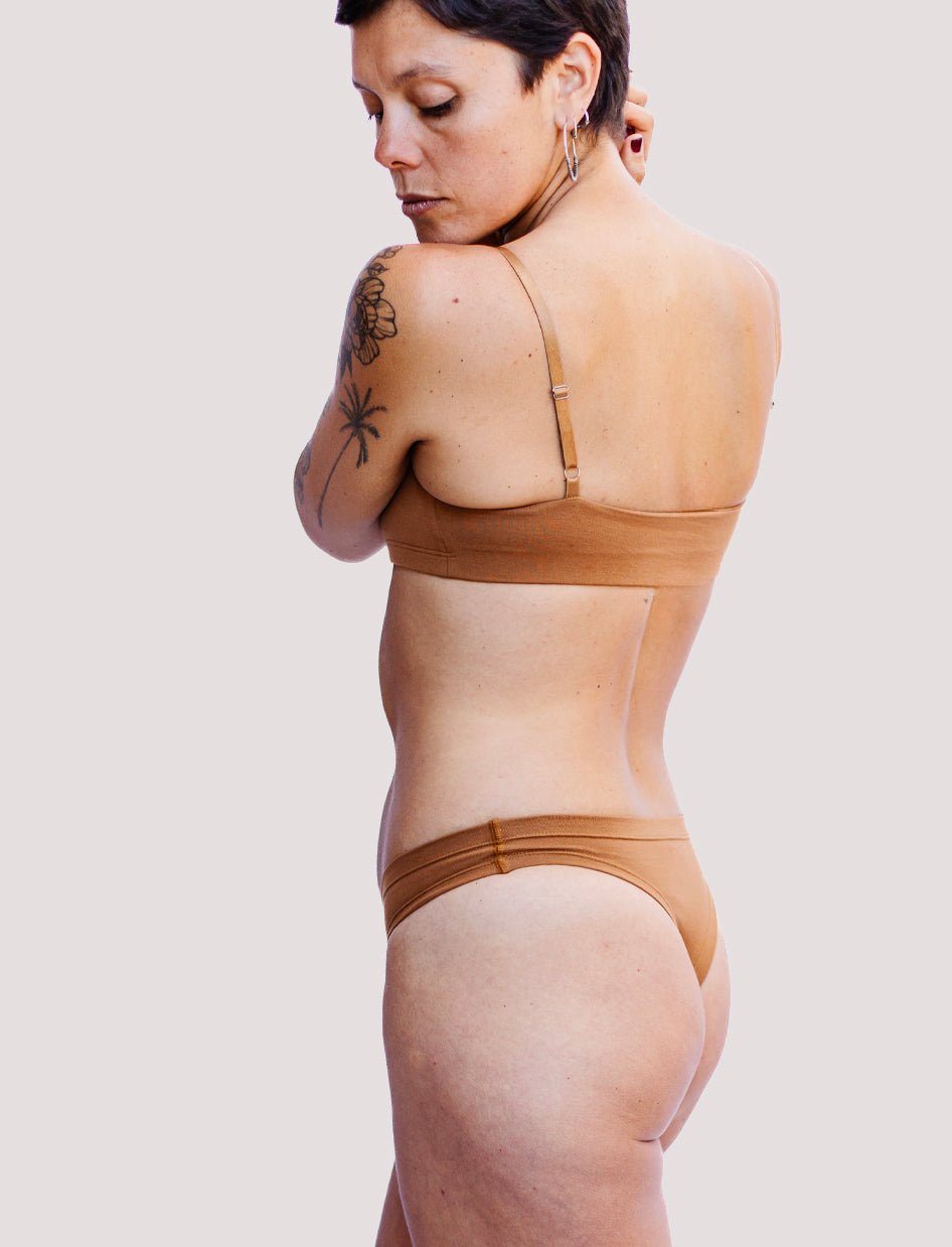 Calzón Algodón - Tanga Camel - Ria Underwear