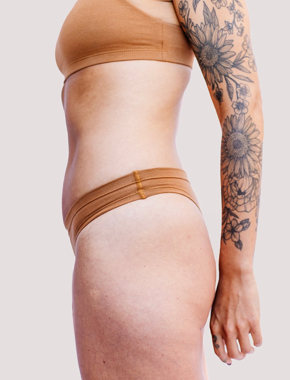 Calzón Algodón - Tanga Camel - Ria Underwear