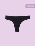 Calzón Algodón - Tanga Negro - Ria Underwear
