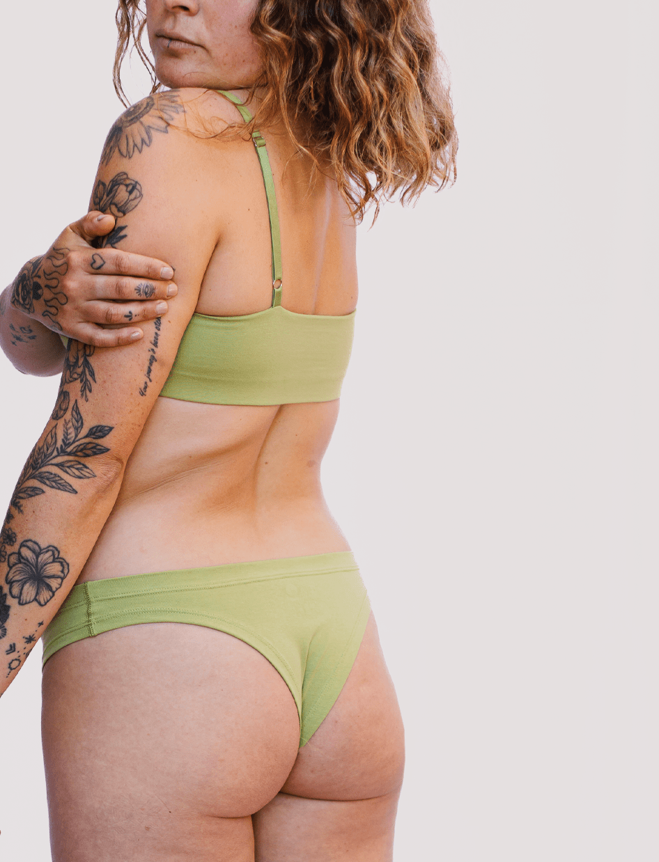 Calzón Algodón - Tanga Pistacho - Ria Underwear