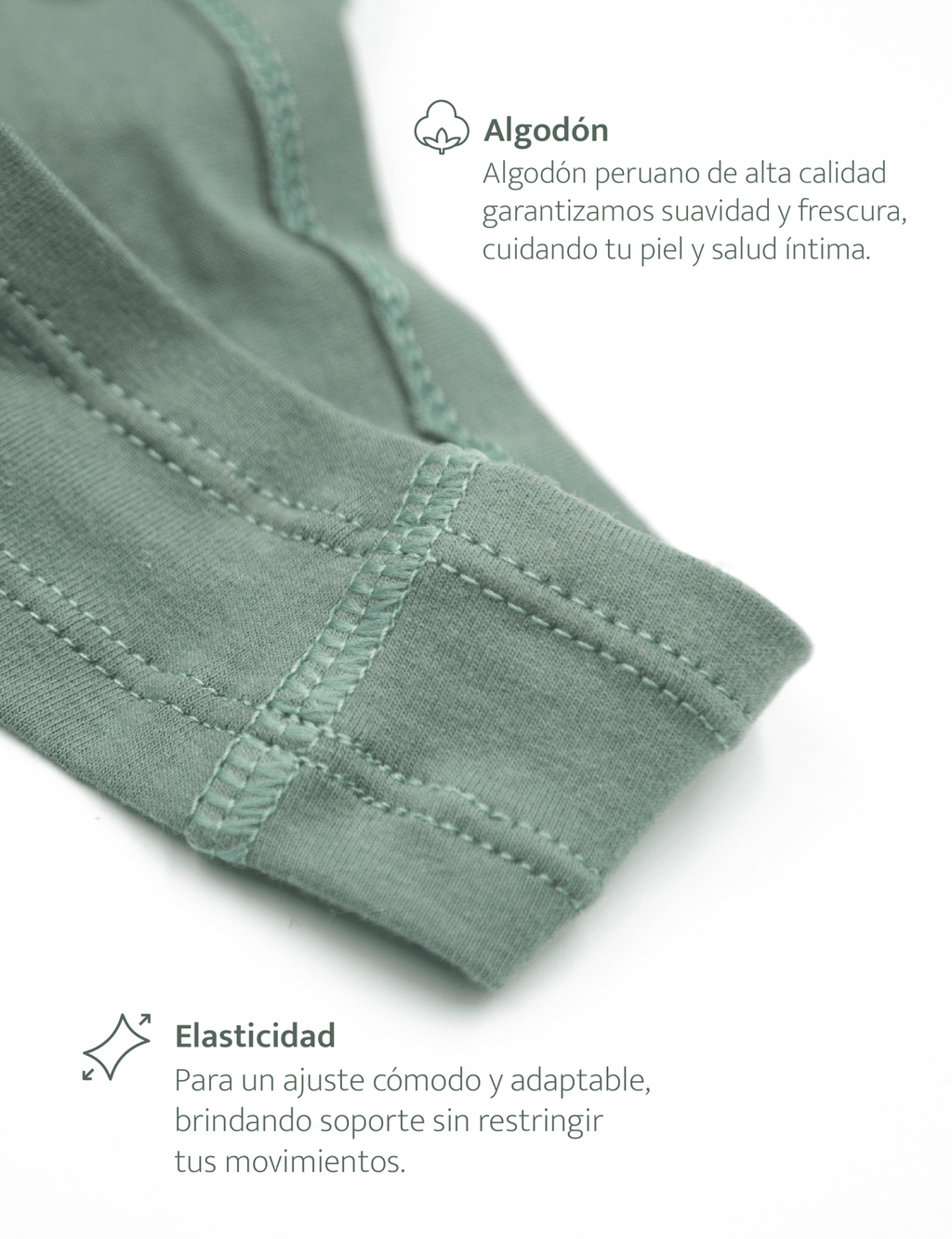 Calzón Algodón - Tanga Verde - Ria Underwear