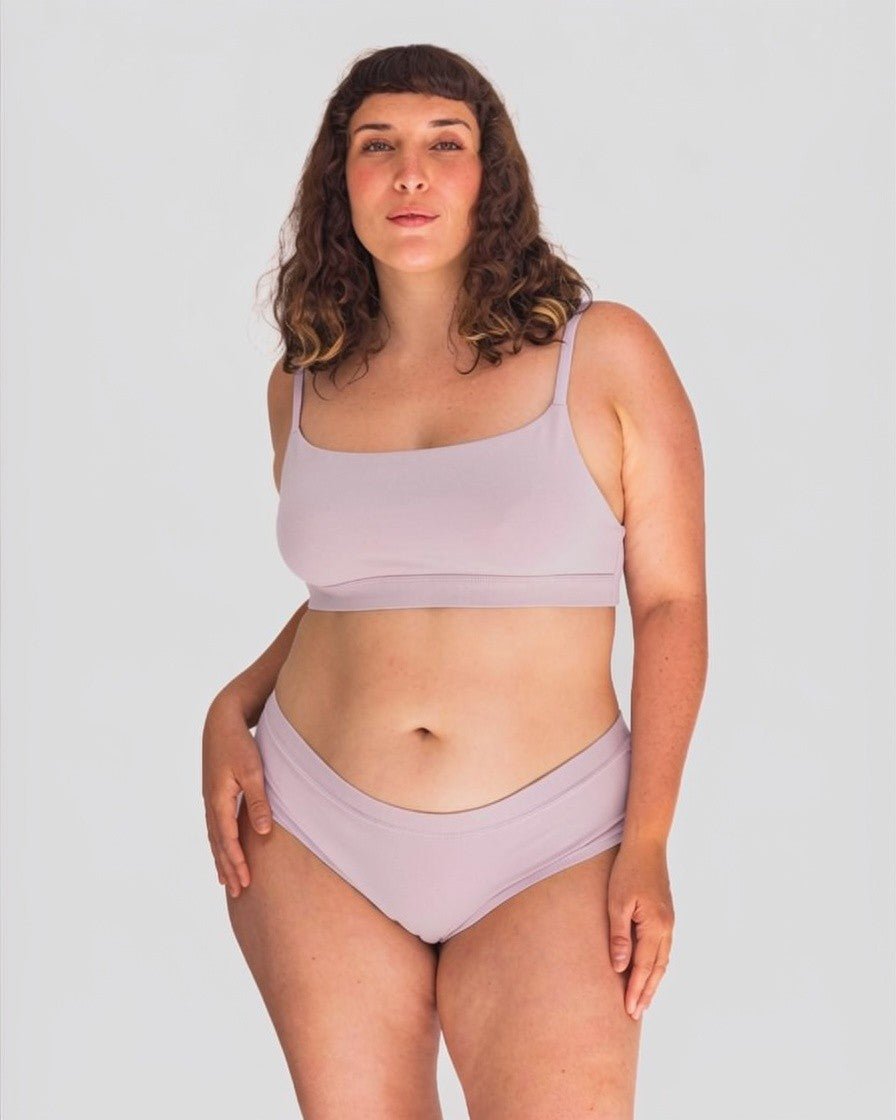 Conjunto Rosa - Peto Recto & Calzón Short - Ria Underwear