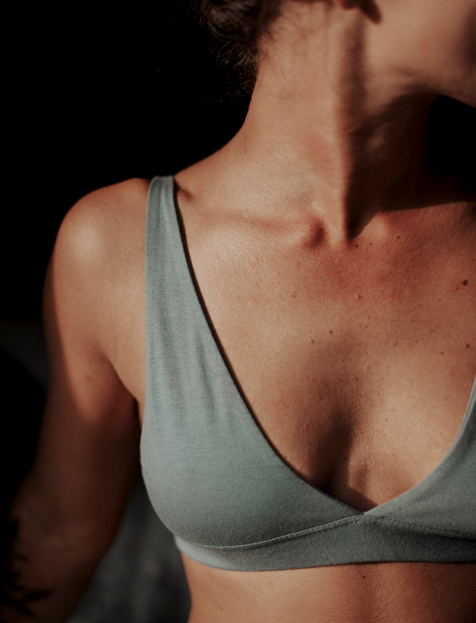 Peto Algodón - Escote en V Verde - Ria Underwear