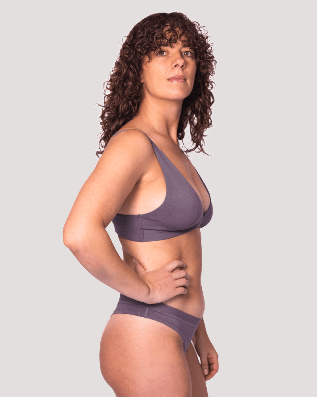 Peto Algodón Orgánico - Escote en V Malva - Ria Underwear