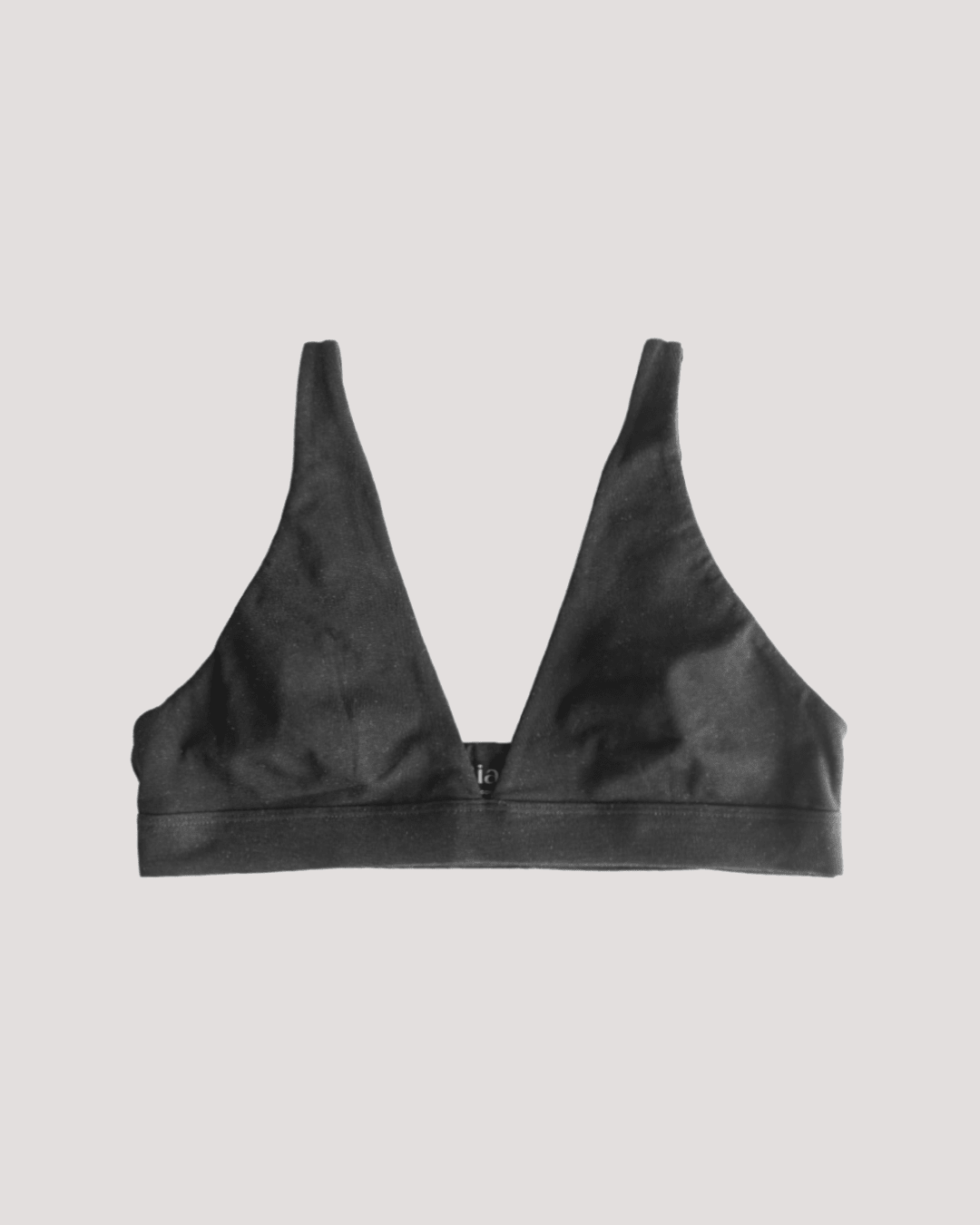 Peto Algodón Orgánico - Escote en V Negro - Ria Underwear