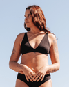 Peto Algodón Orgánico - Escote en V Negro - Ria Underwear