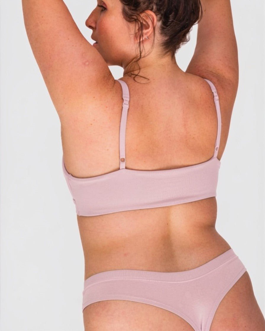 Peto Algodón Orgánico - Escote en V Rosa - Ria Underwear