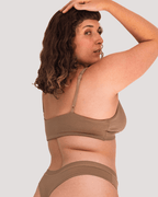 Peto Algodón Orgánico - Escote en V Taupe - Ria Underwear