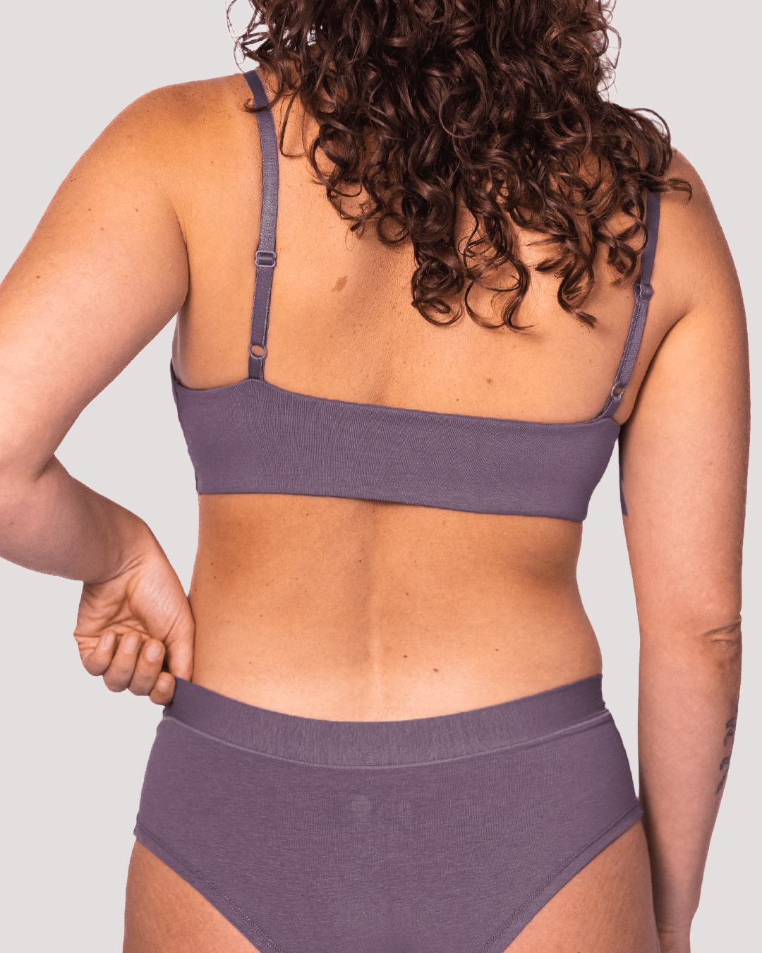 Peto Algodón Orgánico - Escote Recto Malva - Ria Underwear