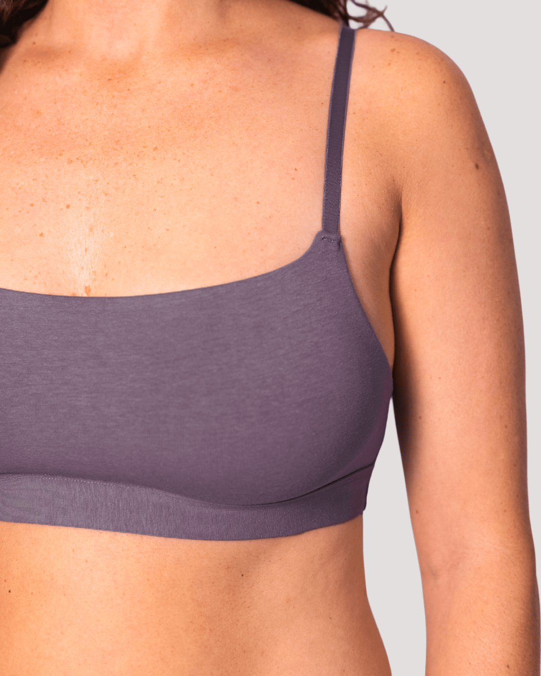 Peto Algodón Orgánico - Escote Recto Malva - Ria Underwear