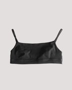 Peto Algodón Orgánico - Escote Recto Negro - Ria Underwear