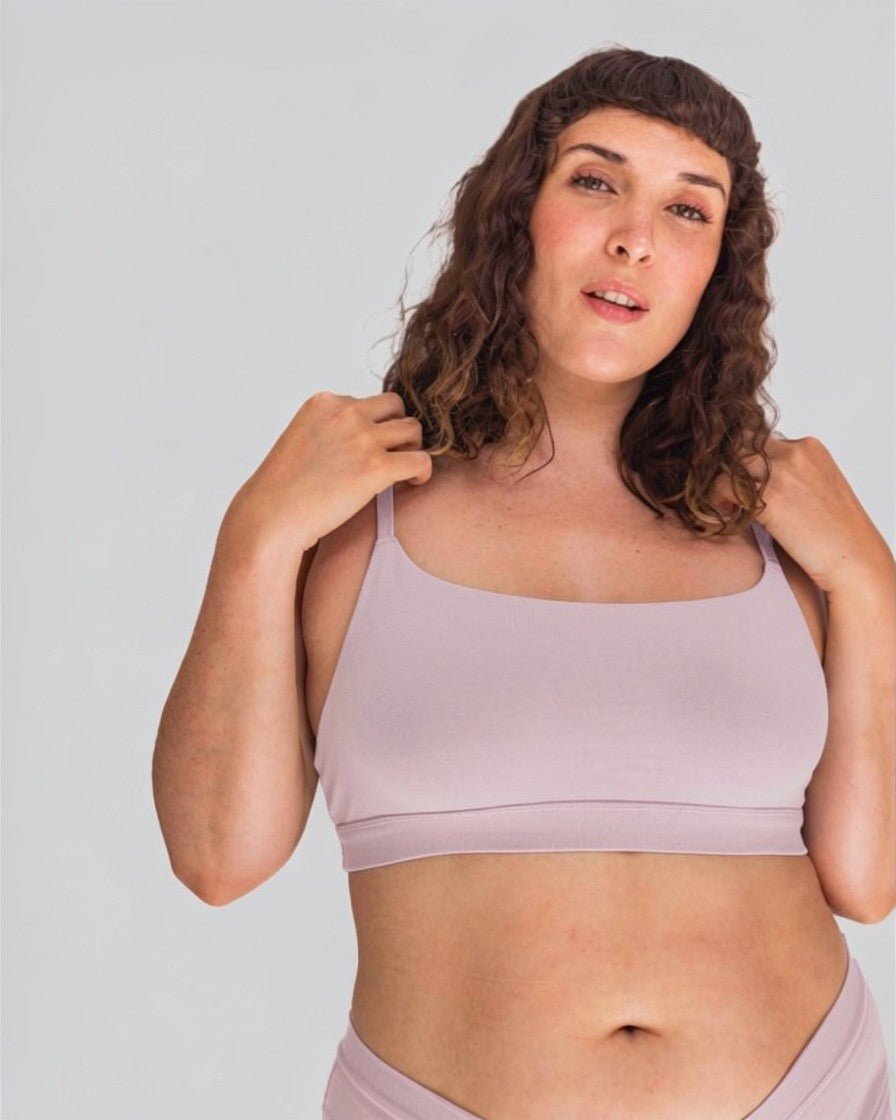 Peto Algodón Orgánico - Escote Recto Rosa - Ria Underwear