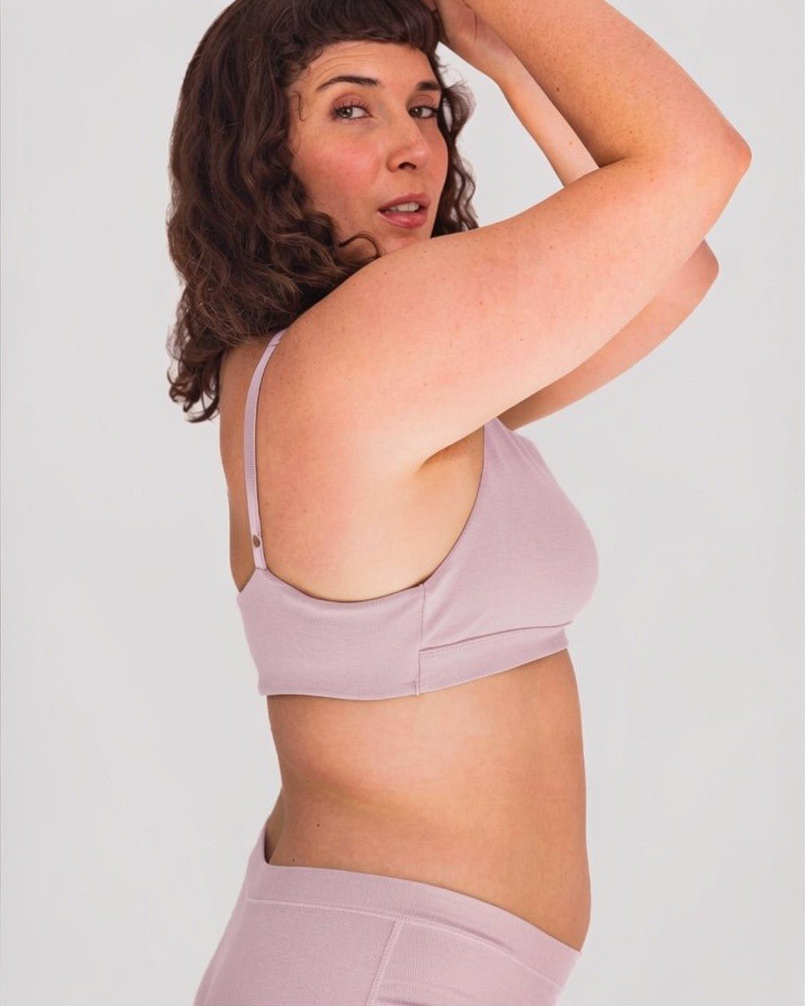 Peto Algodón Orgánico - Escote Recto Rosa - Ria Underwear