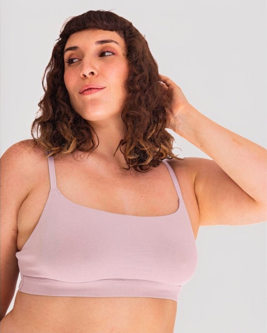 Peto Algodón Orgánico - Escote Recto Rosa - Ria Underwear