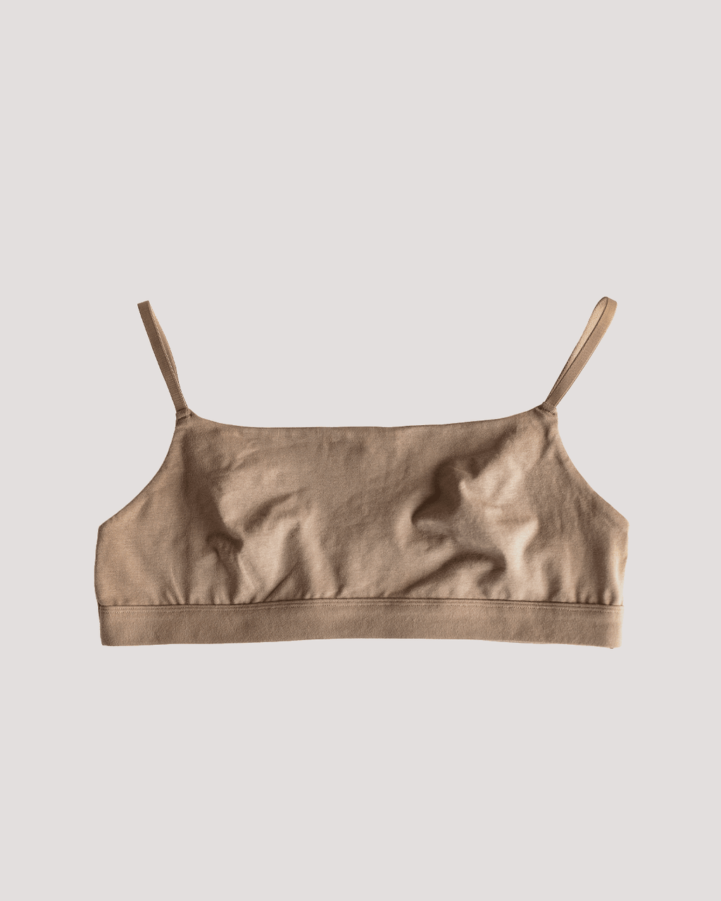 Peto Algodón Orgánico - Escote Recto Taupe - Ria Underwear