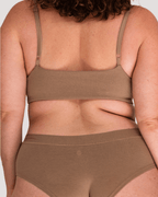 Peto Algodón Orgánico - Escote Recto Taupe - Ria Underwear