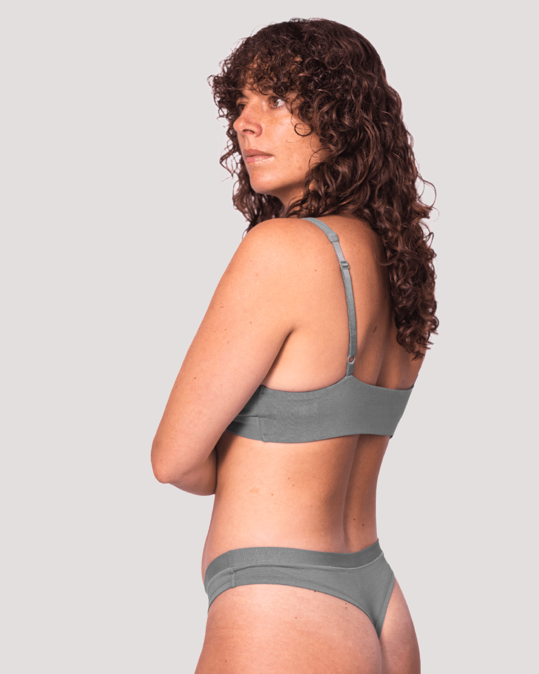 Peto Algodón Orgánico - Escote Recto Verde - Ria Underwear