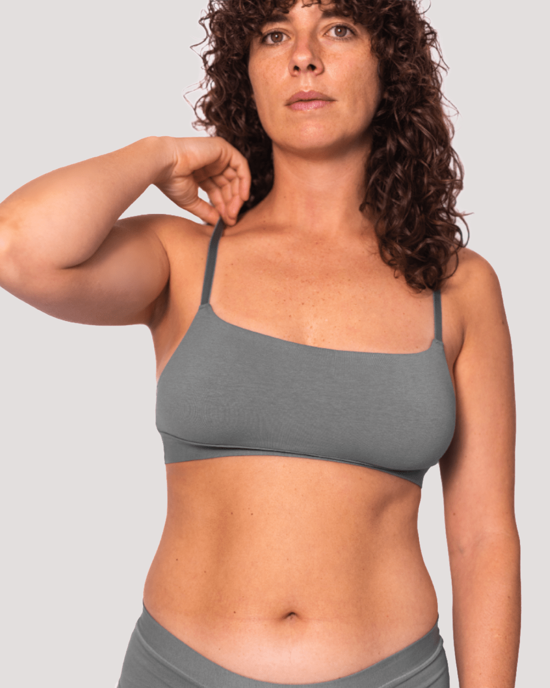 Peto Algodón Orgánico - Escote Recto Verde - Ria Underwear