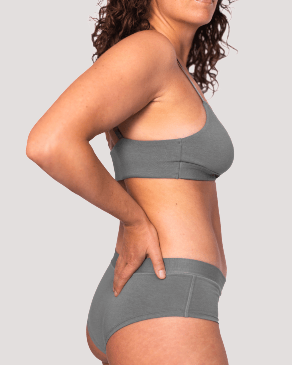 Peto Algodón Orgánico - Escote Recto Verde - Ria Underwear