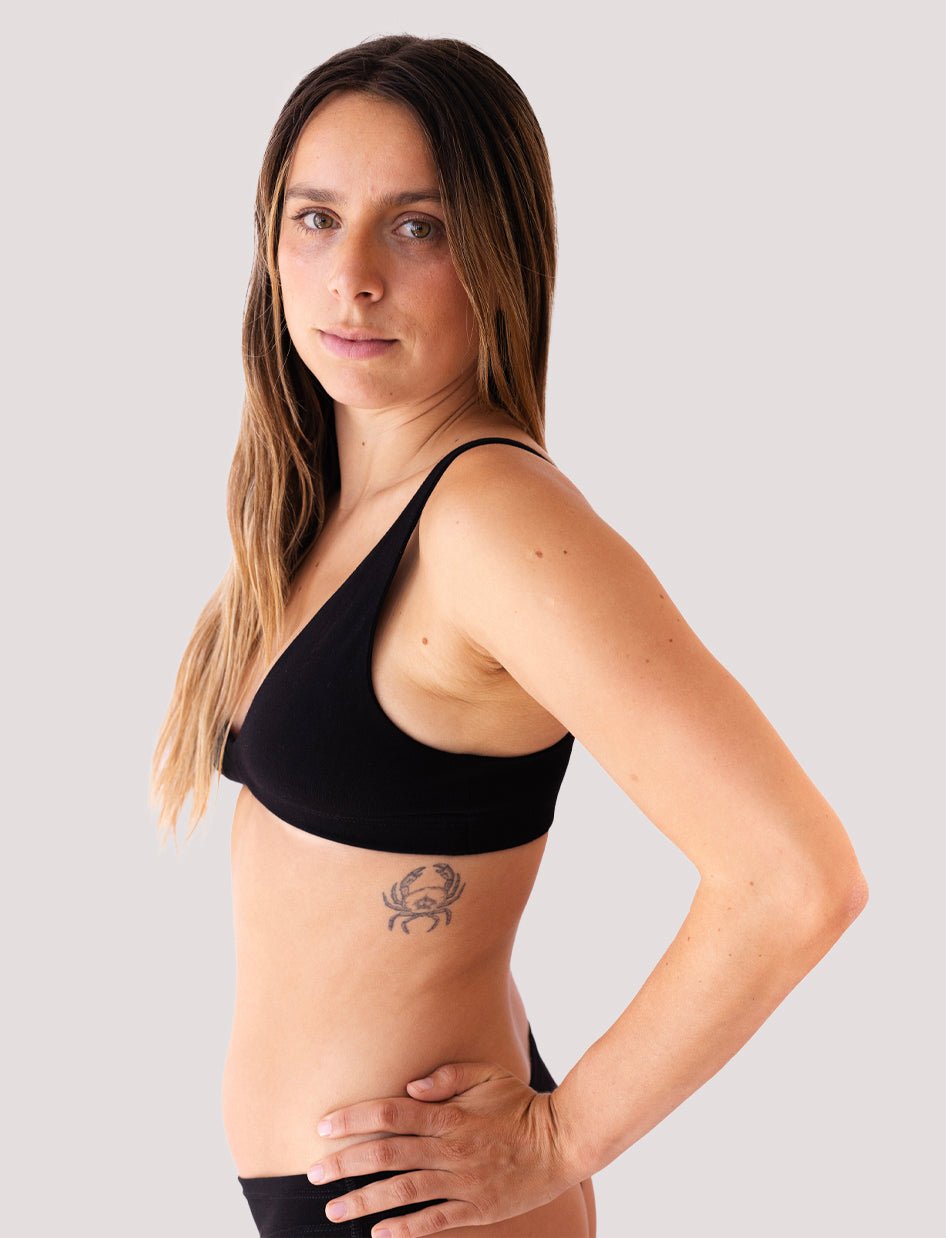 Peto en V Negro - Ria Underwear