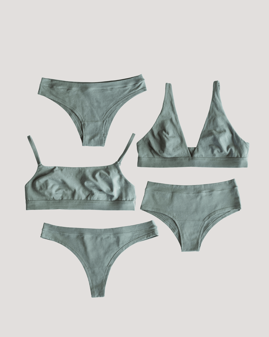 SET ESENCIALES RIA VERDE - Algodón Orgánico - Ria Underwear