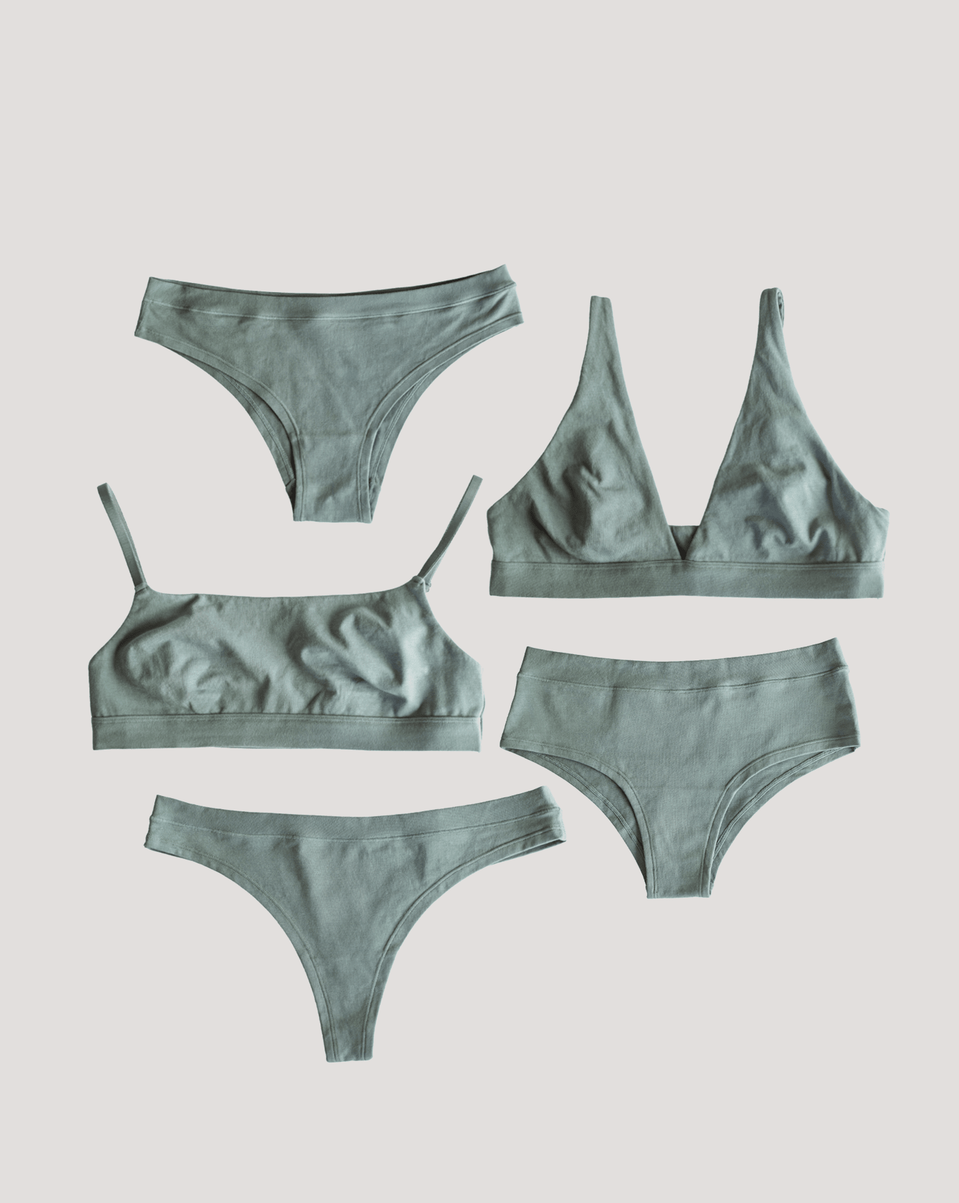 SET ESENCIALES RIA VERDE - Algodón Orgánico - Ria Underwear